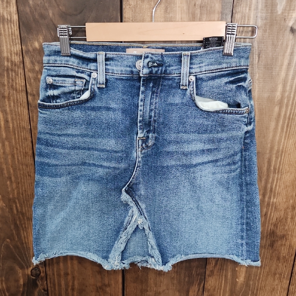 7 For All Mankind Blue Mini Skirt Casual